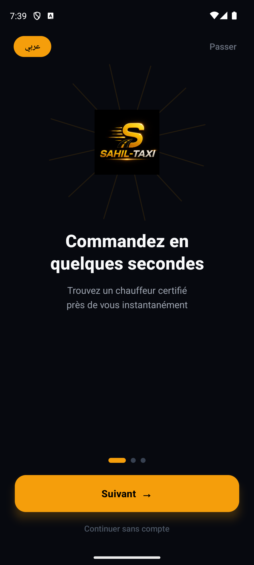 SahilTaxi — Téléchargez l'app