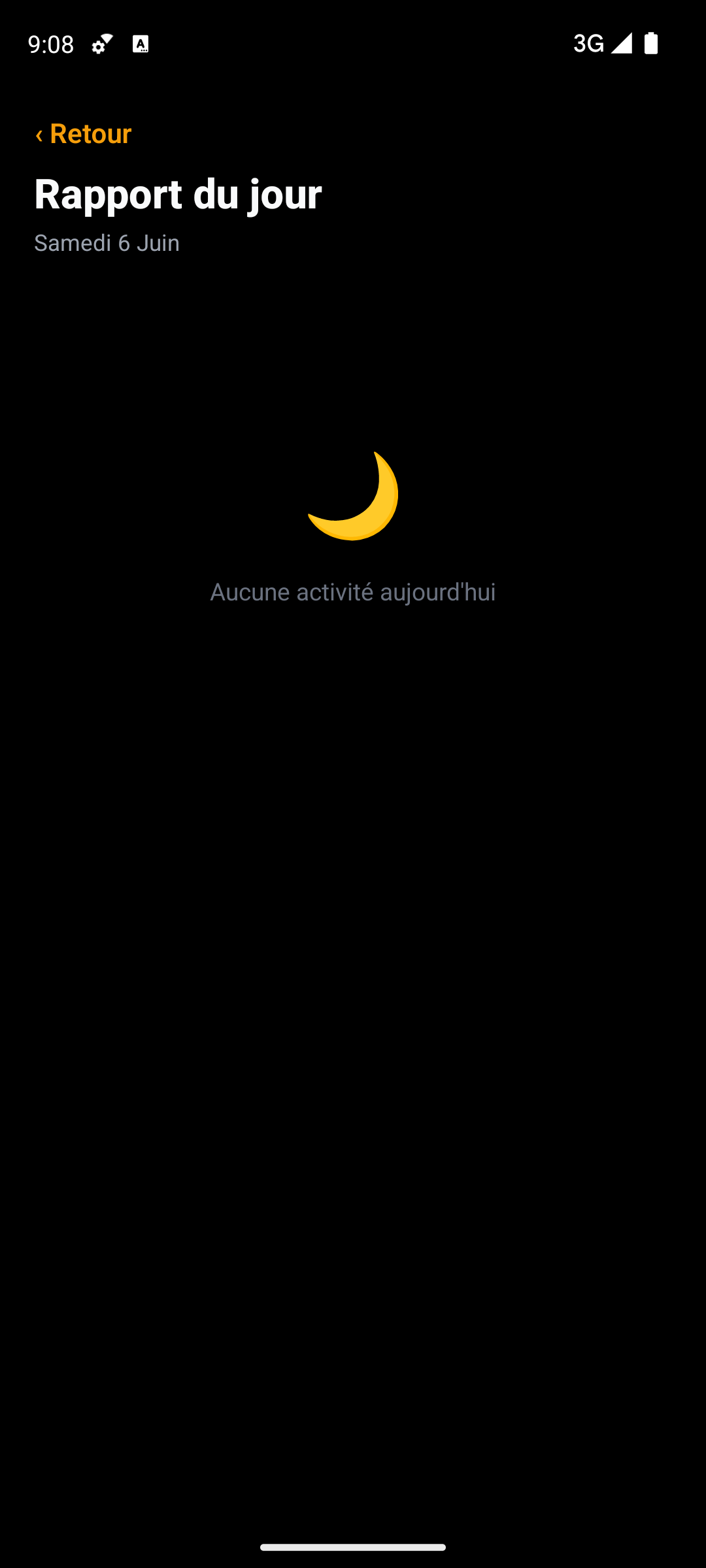 Rapport du jour
